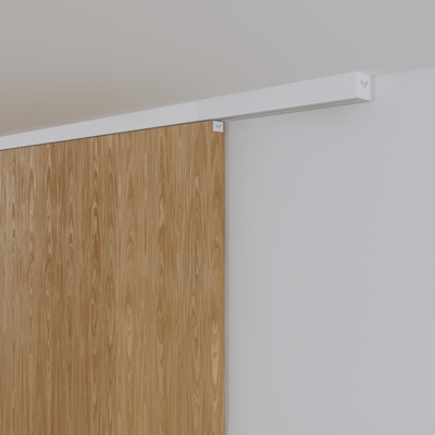 Xperta set 4m rail - Wit - Plafond opbouw - Enkele deur - Deurdikte 50-55mm - opbouw