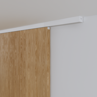 Xperta set 4m rail - Wit - Plafond opbouw - Dubbele deur - Deurdikte 50-55mm - inbouw auto fix - Set Eindkappen