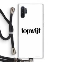 Topwijf Wit: Samsung Galaxy Note 10 Plus Transparant Hoesje met koord