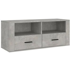 vidaXL Tv-meubel 100x35x40 cm bewerkt hout betongrijs