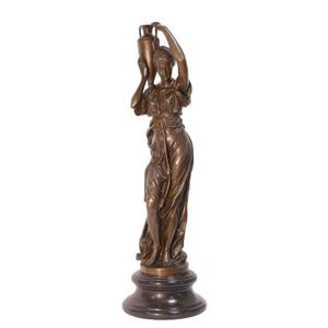 BRONZEN BEELD VAN HEBE MET URN