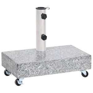 VidaXL Parasolvoet 45x25x8 cm graniet lichtgrijs