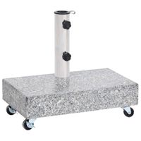 VidaXL Parasolvoet 45x25x8 cm graniet lichtgrijs
