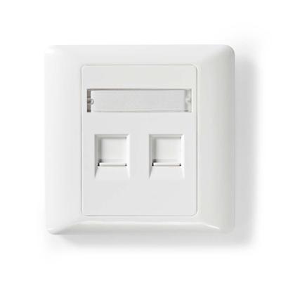 Nedis Netwerk Keystone-voorplaat | Frontplaat RJ45 | 2 poort(en) | ABS | Wit | Doos - CCGB89760WT