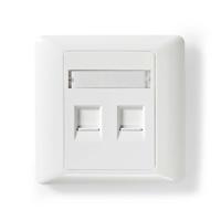Nedis Netwerk Keystone-voorplaat | Frontplaat RJ45 | 2 poort(en) | ABS | Wit | Doos - CCGB89760WT