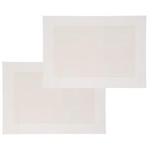 Secret de Gourmet diner placemat Texaline - Set van 10x stuks - wit - 50 x 35 cm - Onderleggers