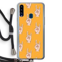 Rock: Samsung Galaxy A20s Transparant Hoesje met koord