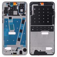 Front behuizing LCD frame bezel plaat met kant toetsen voor Huawei P30 Lite (zilver)