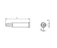 Weller XT-B Soldeerpunt Beitelvorm Grootte soldeerpunt 2.4 mm Lengte soldeerpunt: 36 mm Inhoud: 1 stuk(s) - thumbnail
