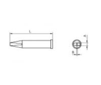 Weller XT-B Soldeerpunt Beitelvorm Grootte soldeerpunt 2.4 mm Inhoud: 1 stuk(s) - thumbnail