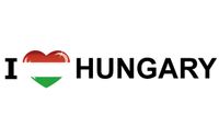 Vakantie sticker I Love Hungary - thumbnail