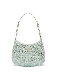 Prada sac porté épaule Cleo à ornements en cristal - Vert