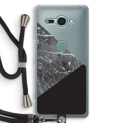 Combinatie marmer: Sony Xperia XZ2 Compact Transparant Hoesje met koord
