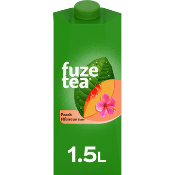 Fuze Tea Black Iced Tea Peach Hibiscus 1,5 L bij Jumbo