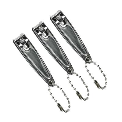 Benson Care Nagelknipper - 3x - met vijl - metaal - zilver - aan ketting - 5 cm - nagel verzorging