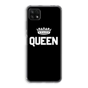 Queen zwart: Samsung Galaxy A22 5G Transparant Hoesje