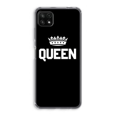 Queen zwart: Samsung Galaxy A22 5G Transparant Hoesje