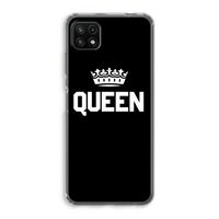 Queen zwart: Samsung Galaxy A22 5G Transparant Hoesje