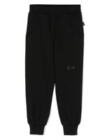 Gcds Kids pantalon en coton à logo imprimé - Noir