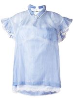 sacai blouse volantée - Bleu