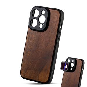 MOJOGEAR 17mm lens case voor iPhone 13 en 14 - Echt Hout