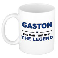 Naam cadeau mok/ beker Gaston The man, The myth the legend 300 ml - Naam mokken - thumbnail