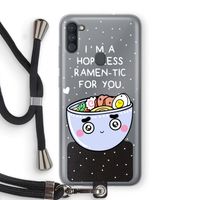 I'm A Hopeless Ramen-Tic For You: Samsung Galaxy A11 Transparant Hoesje met koord