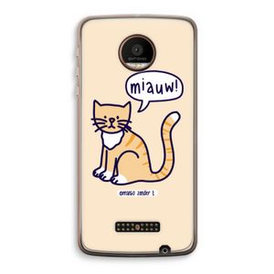 Miauw: Motorola Moto Z Force Transparant Hoesje