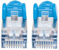 Intellinet 740791 RJ45 Netwerkkabel, patchkabel CAT 6A S/FTP 1.50 m Blauw Folie afscherming, Afscherming gevlochten, Afgeschermd, Halogeenvrij 1 stuk(s) - thumbnail