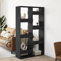 Kamerscherm 100x33x175 cm bewerkt hout zwart