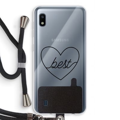Best heart black: Samsung Galaxy A10 Transparant Hoesje met koord