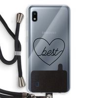 Best heart black: Samsung Galaxy A10 Transparant Hoesje met koord