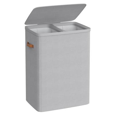 Wasmand met twee compartimenten en uitneembare binnenzakken, Duifgrijs