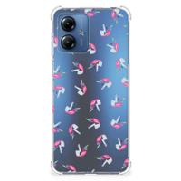 Doorzichtige Silicone Hoesje voor Motorola Moto G14 Unicorns Doorzichtige Silicone Hoesje voor Motorola Moto G14 Unicorns