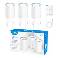Cudy M1200 3-PACK mesh-wifi-systeem Dual-band (2.4 GHz / 5 GHz) Wi-Fi 5 (802.11ac) Wit 1 Intern - thumbnail