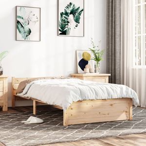 Bedframe massief hout 75x190 cm