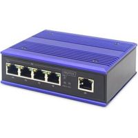 ASSMANN Electronic DN-650105 netwerk-switch Fast Ethernet (10/100) Zwart, Blauw - thumbnail
