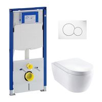 Geberit UP320 toiletset met Lambini Sub Compact randloos toilet en softclose zitting - thumbnail