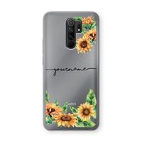 Zonnebloemen: Xiaomi Redmi 9 Transparant Hoesje