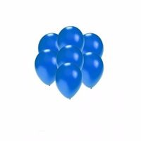 200x Mini ballonnen blauw metallic   - - thumbnail