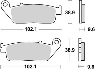 TRW Brake pad mcb 677 sv sintered metal