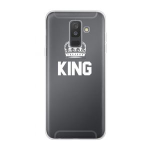 King zwart: Samsung Galaxy A6 Plus (2018) Transparant Hoesje