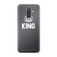 King zwart: Samsung Galaxy A6 Plus (2018) Transparant Hoesje