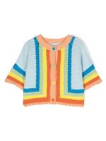 Stella McCartney Kids cardigan en crochet à design colour block - Orange - thumbnail