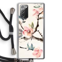 Japanse bloemen: Samsung Galaxy Note 20 / Note 20 5G Transparant Hoesje met koord