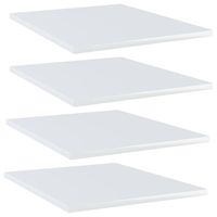 vidaXL Wandschappen 4 st 40x50x1,5 cm bewerkt hout hoogglans wit