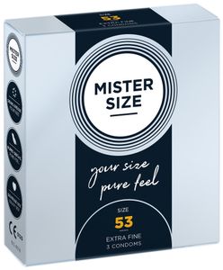 MISTER SIZE 53 - Gemiddelde Condooms Ultradun 3 stuks