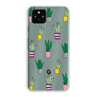 Sanseveria: Google Pixel 5a 5G Transparant Hoesje Sanseveria: Google Pixel 5a 5G Transparant Hoesje