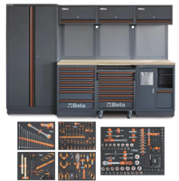 Beta Actie 2025 C45PRO 2.0 W/268UT Werkplaatsinrichting combinatie (Houten Blad) + 268UT 268-delig assortiment - 045009159