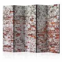 Vouwscherm - Stenen muur, 225x172cm  , gemonteerd geleverd, dubbelzijdig geprint (kamerscherm) - thumbnail